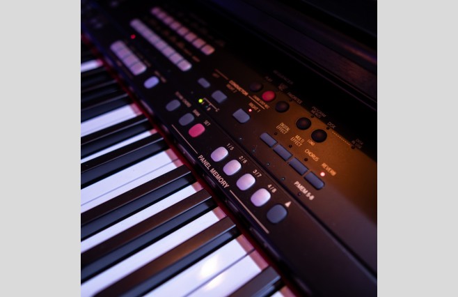 Used Technics SX-PR54 Satin Mahogany Digital Piano Complete Package (SN:KNMFA001223) - Image 11